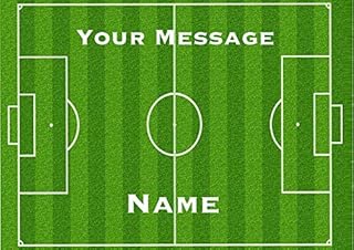 Orange Trading Dartmouth LTD A4 Edible Decor Icing Sheet PERSONALISED Football Pitch Wallpaper Cake Topper Decoration - Great for larger cakes