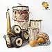 ML Percussions Authentic Nigerian Traditional Talking Drum Gangan/Adamo (22x22x31cm 1.6kg) with Wooden Beater and Carrier Bag Included