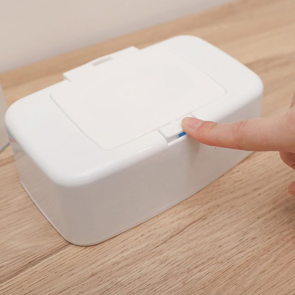 PRETYZOOM Refillable Wipes Dispenser Box 6.69X4.13X2.36In Plastic Baby Wipes Holder with Lid for Nursery Bathroom Household Wet Tissue Storage Organizer
