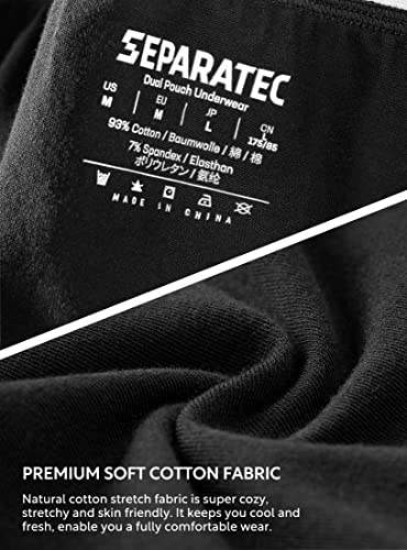 Separatec Men's Dual Pouch Underwear Comfort Soft Premium Cotton Modal Blend Boxer Briefs 3-6 Pack4