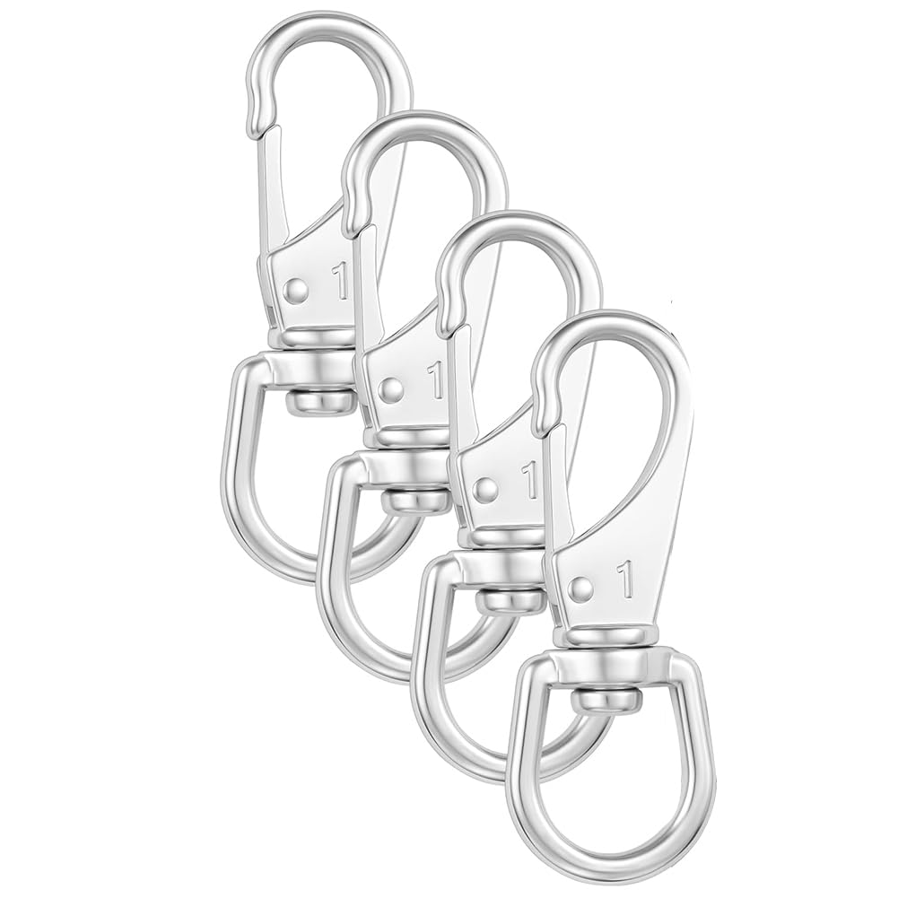 UDSKNV[KSL Heavy Duty 3.5 Inch Swivel Snap Hooks 4-Pack, for Flag Pole Rope, Dog Leash, Keychain, Boat Rope