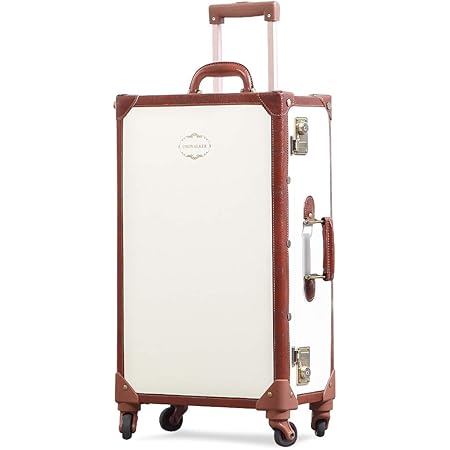 Amazon Uniwalker キャリーケース かわいい トランクケース Tsaロック搭載 レトロ 四輪 360度回転 軽量 復古主義 キャリーバッグ 可愛い S型 スーツケース 機内持込可 Uniwalker スーツケース