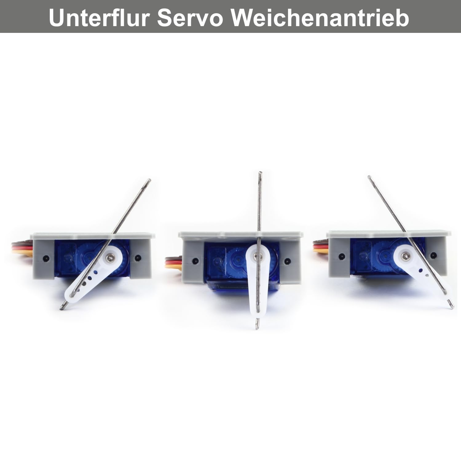 Overdrive-Racing 5X Servo Weichenantrieb - Spur 0, H0, TT, N, Z - Servoantrieb Unterflur - SG90