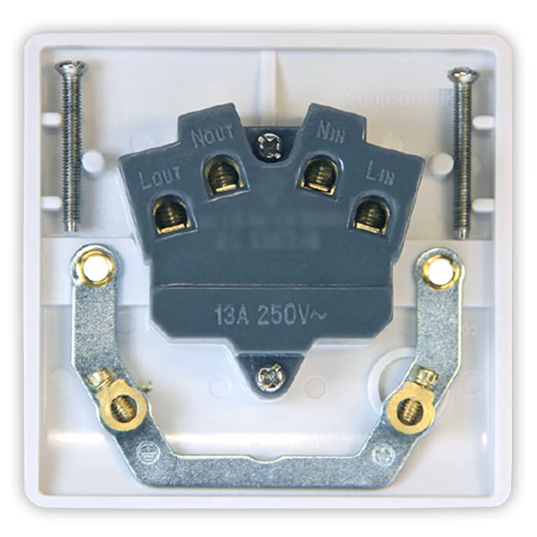 Standard White Fused Connection Unit, 13A Single Fused Unit, Premium Curved Edge Fused Connection Unit - Image 2
