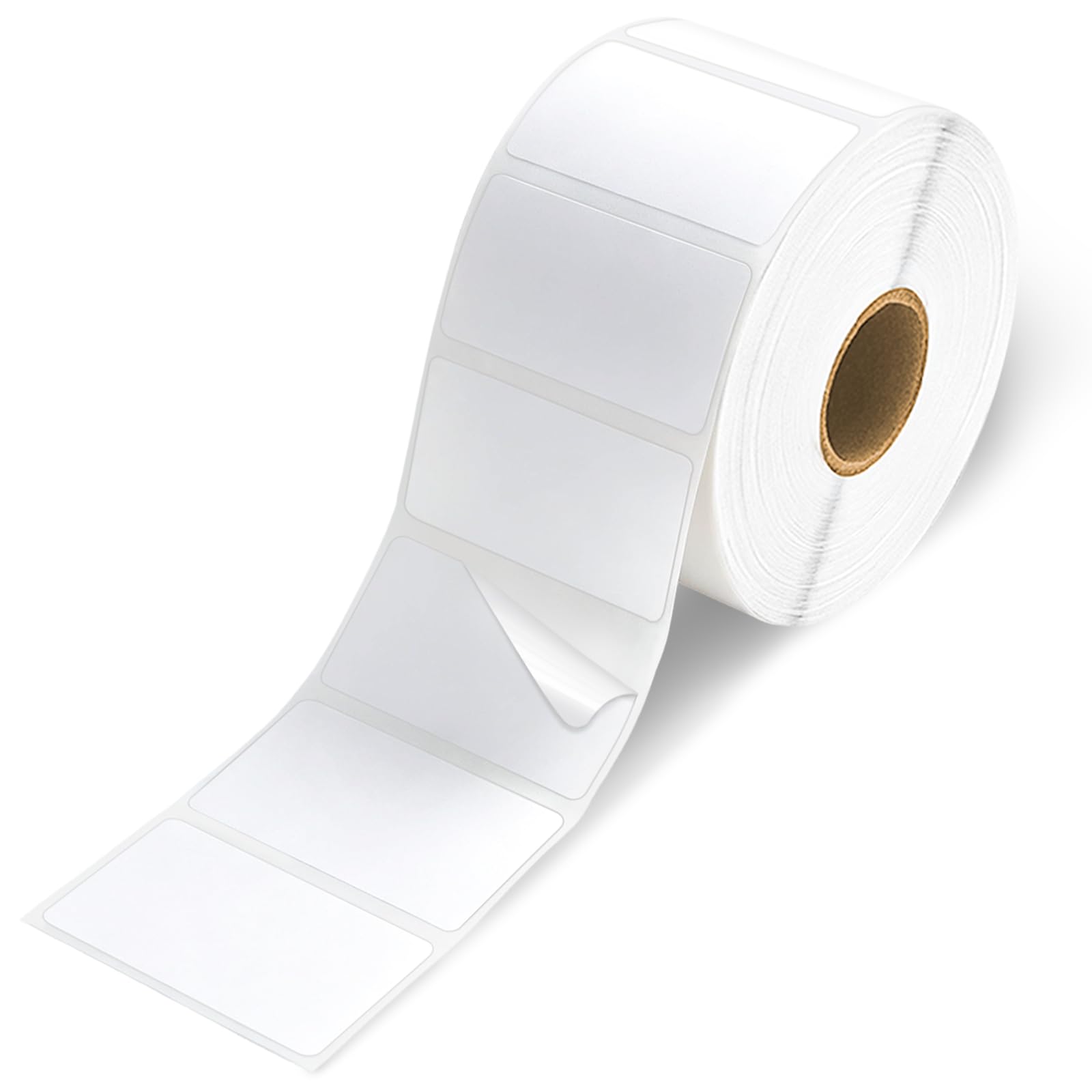 ESSENTIAL Thermo-Barcode-Etiketten, selbstklebend, Beschriftung, 5,1 x 2,5 cm, wasserdicht und öldicht, kratzfest, 1300 Etiketten mit Rolle
