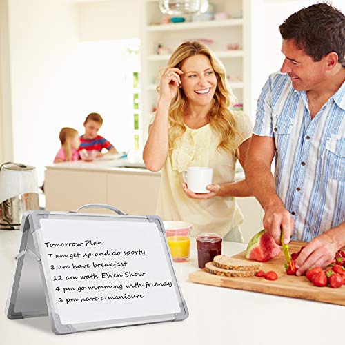 Small Dry Erase White Board - 16"X 12" Double Sided Mini Foldable Magnetic Desktop Whiteboard For Kids Drawing, Teacher Instruction And Meeting Discuss #TOP2