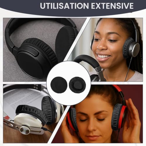 6 Pcs Housse Casque Audio, Mousse Casque, Coussinet, Housses Extensibles Lavables pour Casque de Gym, Entraînement, Aviation, Course de Jeu – vue 5