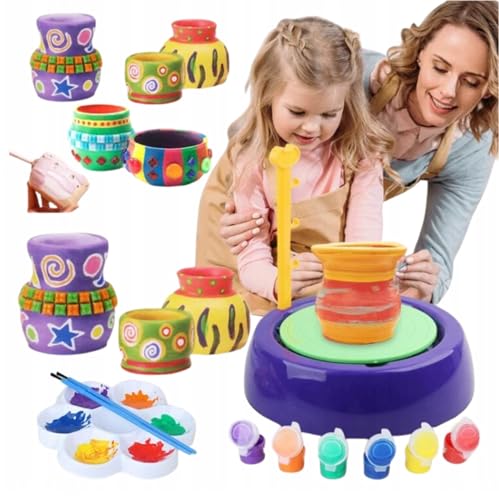 P89 - Juego de alfarería y arcilla para rueda de coche, colores y accesorios