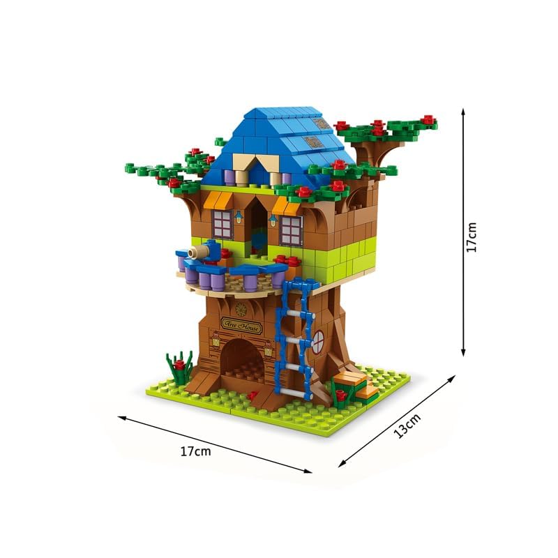 Image of SKY LINE OCEAN 6-in-1 Tree House Building Blocks Set (1000+ Pieces) | STEAM Learning Construction Kit for Kids | Build Treehouses, Jungle Camps & Nature Adventures | 6 Month Structural Warranty