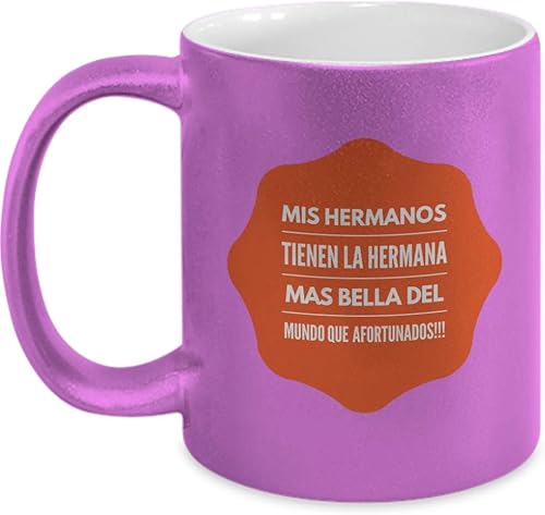 Regalo para hermana Taza de cafe para hermanos Regalo para navidad, graduados, profesionales y estudiantes Vaso con afirmaciones positivas, pers,