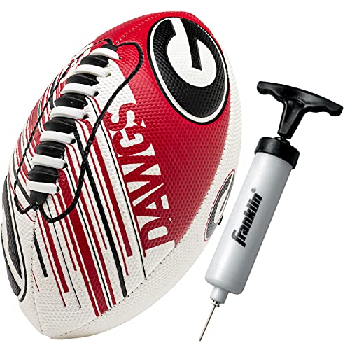 Franklin Sports Georgia Bulldogs Foam Football - Youth Mini Football for Kids - 8.5 Junior Soft Foam Ball - SPACELACE Easy Grip Cover - Perfect Toy for Kids