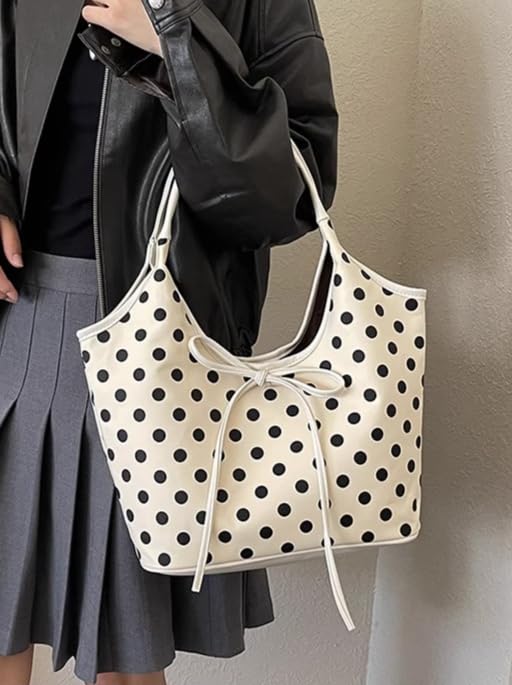 Whimsy Twee Polka Dot Bow Shoulder Bag Fashion Whimsical Polka Dot Bow Shoulder Purse 20254