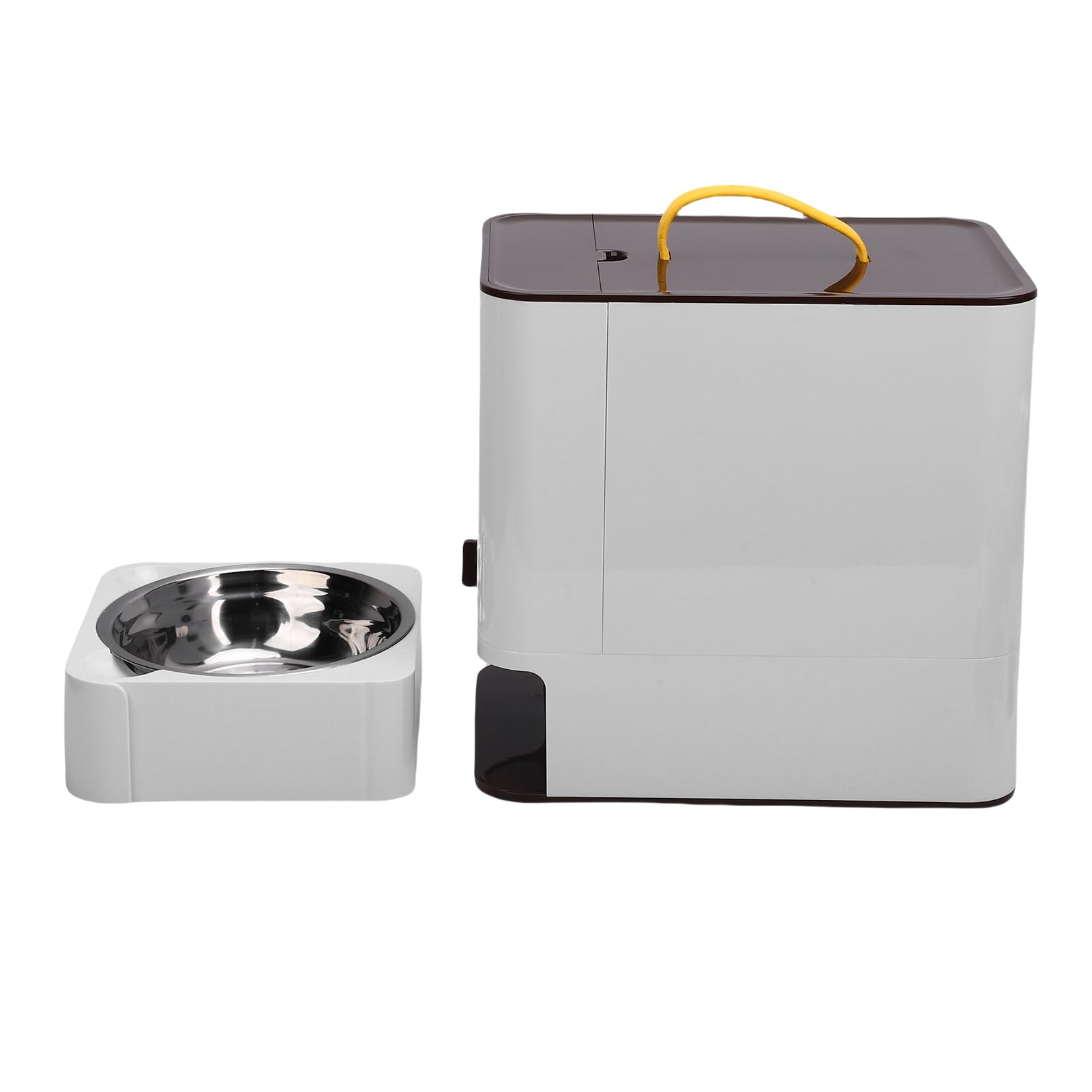 Distributore Automatico di Cibo per Cani Gatti Organizzatore di Snack di Grande capacità Alimentatore Automatico Temporizzato per Animali Domestici per Viaggi all'Aperto in (Marrone Scuro)