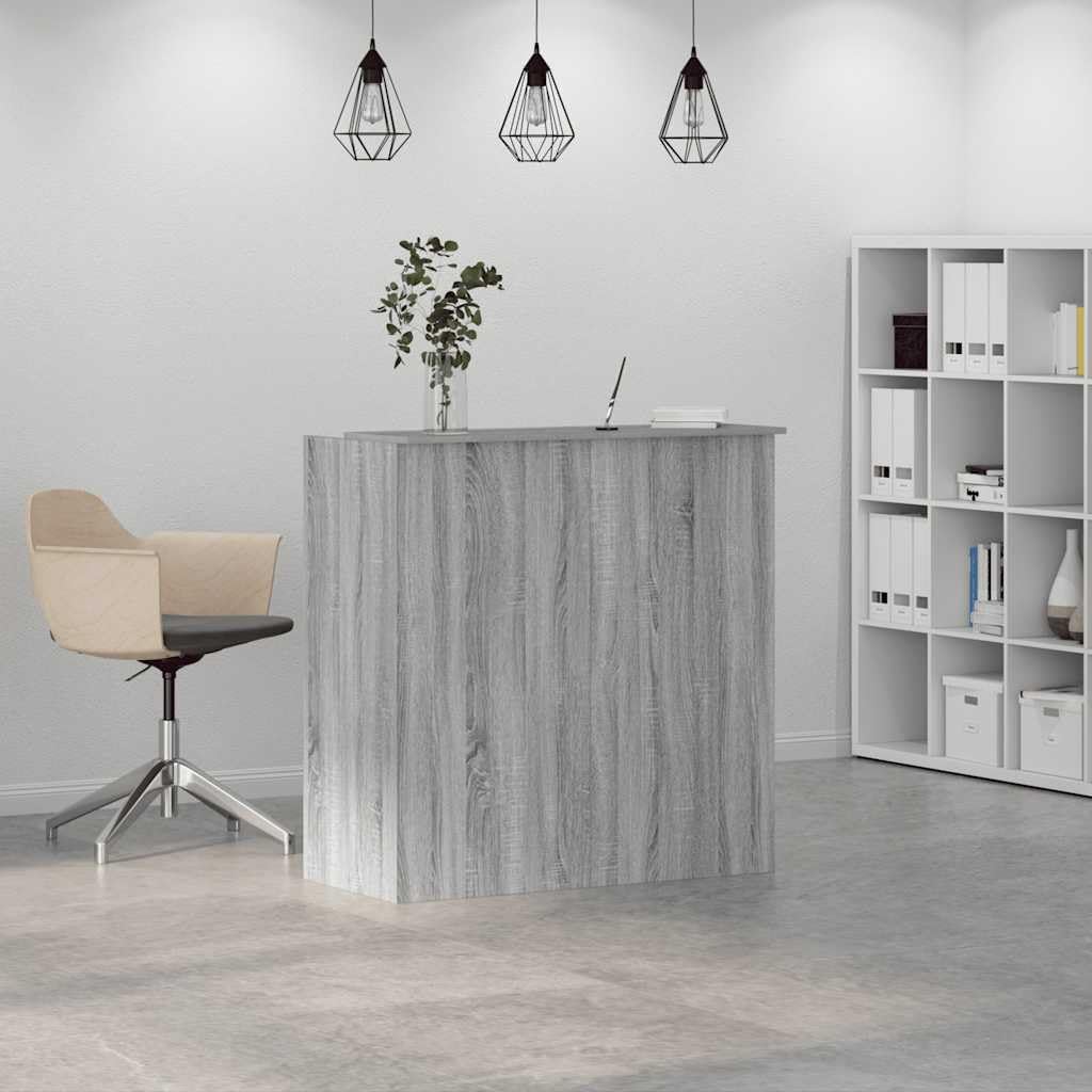 vidaXL Banco Reception Grigio Sonoma 100x50x103,5 cm Legno Multistrato Ufficio