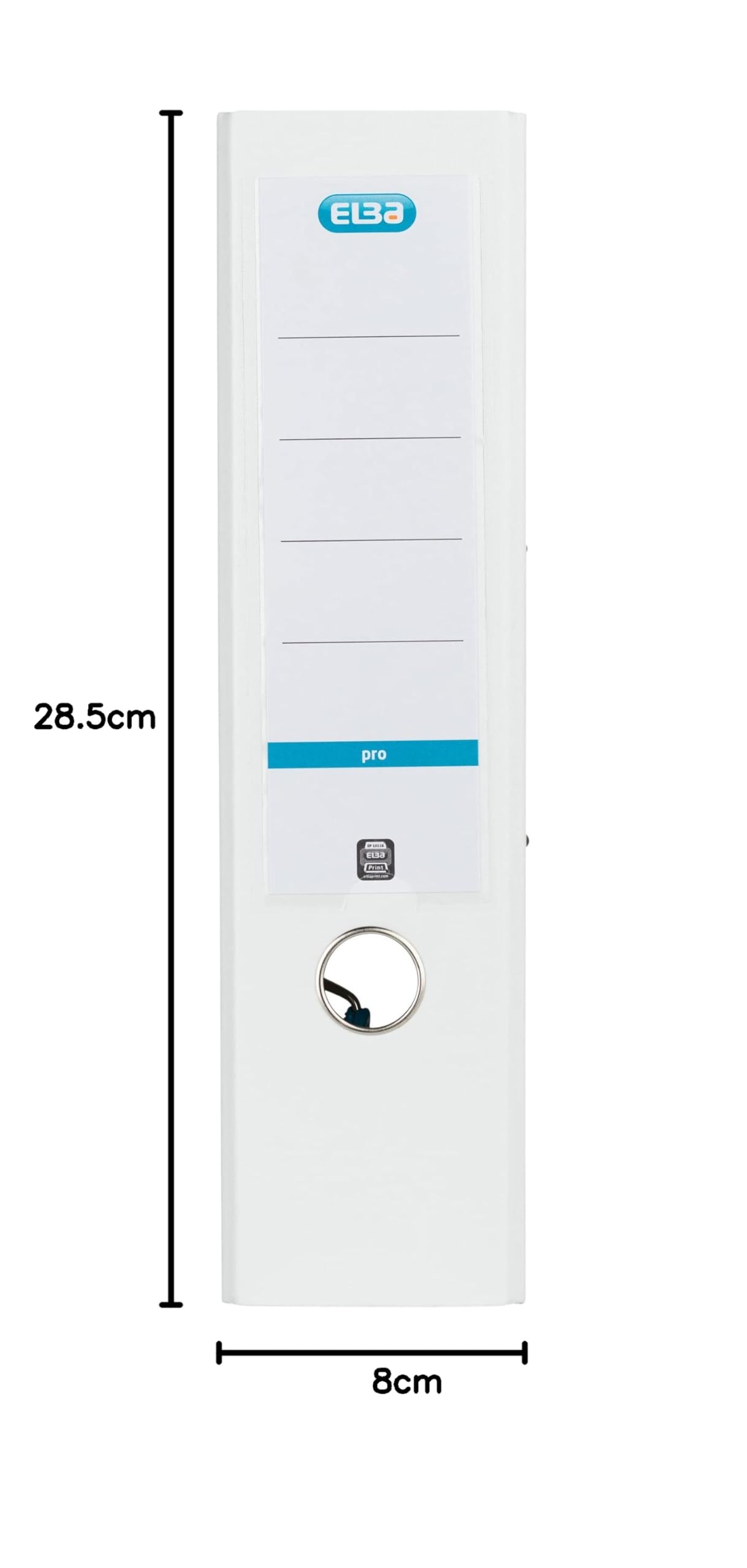 Elba Ordner A4, Smart Pro, 8 cm breit, Kunststoff außen, weiß, 10 Stück