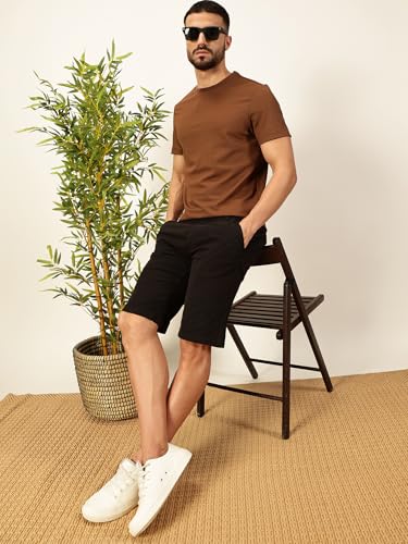 Image of Thomas Scott Men's | Solid | Half Sleeve | Slim Fit | Poly Blend | Crew Collar | Casual Tshirt