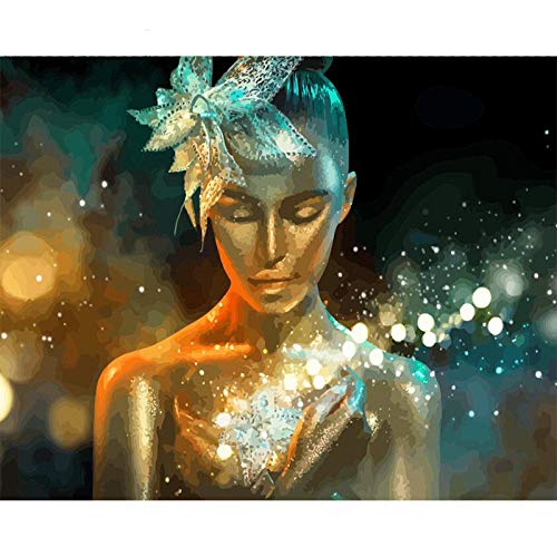 yaoxingfu Sin Marco Persona Luminosa Figura Pared Arte Imagen acrílico ng para decoración de Boda 40x60cm
