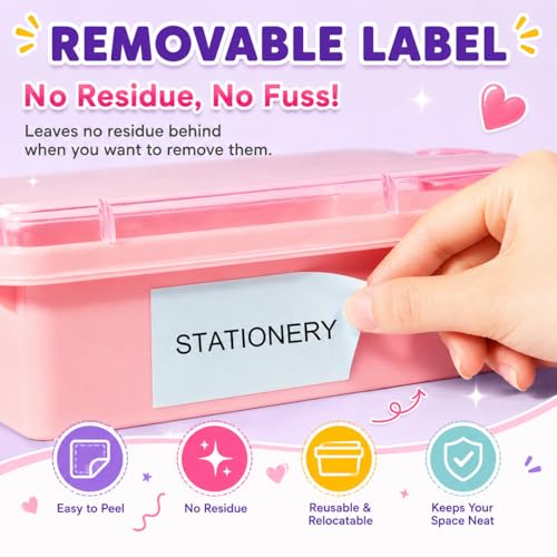 Image of Carolart 4 Pack 12.8 Inch Plastic Storage Bins, Stackable Sensory Bin | Portable containers with lids for sand toy storage,stationery, crafts, classroom and toy organization
