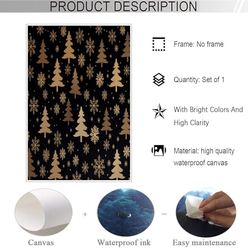 Posters en cuadro lienzo de lujo con lámina de oro para pared 6