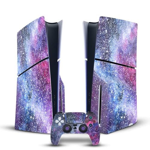 Autocollant PS5 Slim Disc Galaxie Vinyle Peau Manette DualSense PlayStation 5