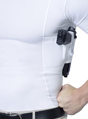 Miniatura 3 de Camisa de transporte oculta para hombre, camisa táctica CCW, camisa de compresión oculta