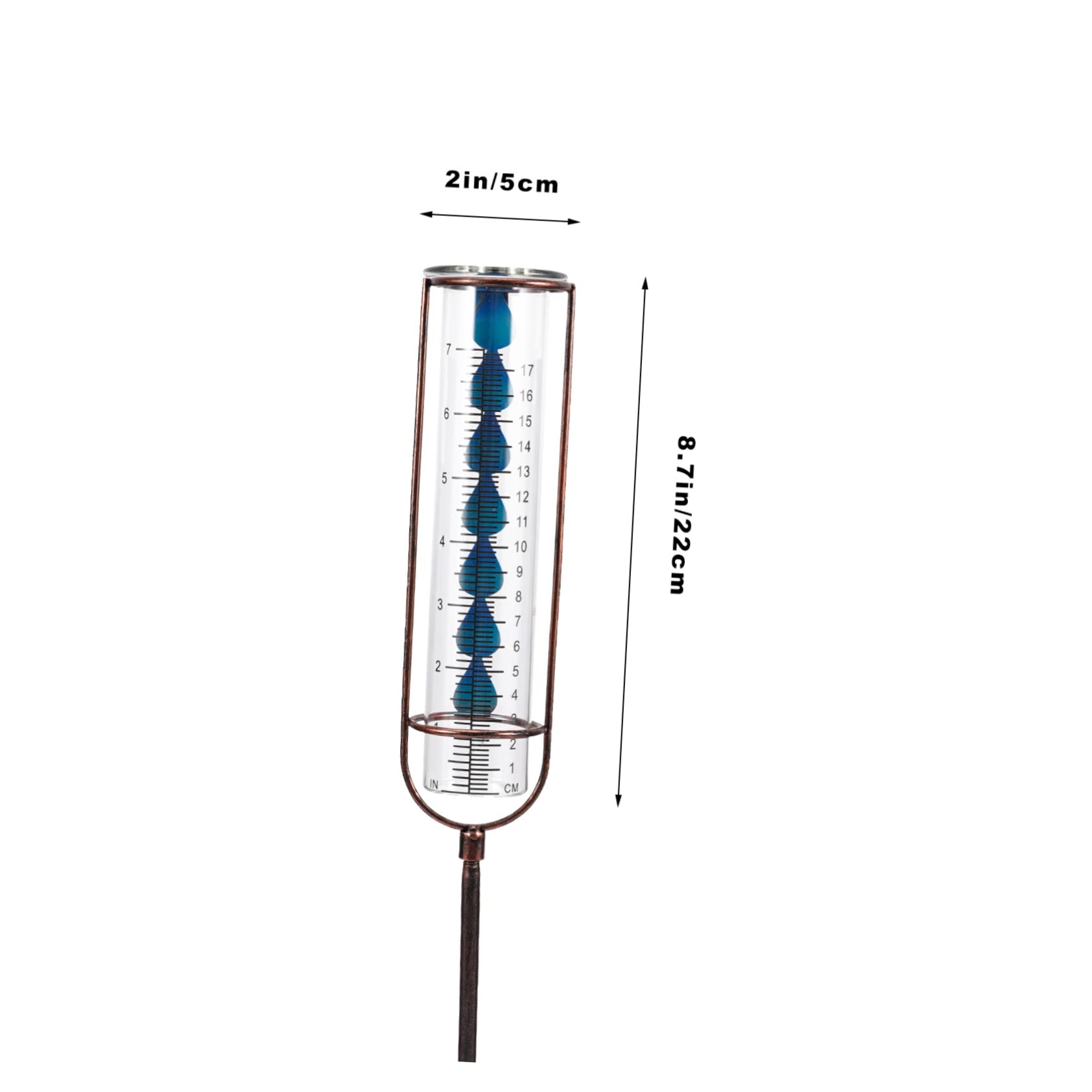 Sosoport 3stücke Outdoor Regenmesser Mit Metallpfahl Abnehmbarer Dekorativer Regenmesser Für Garten Kapazität Frostbeständig Für Gartenliebhaber Und Terrassen