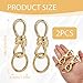 RUIFUU 2Pcs Twist Knot Clasp Bag Charm Keychains,D-Ring Keychain Heavy Duty Spring Snap Hook Fashion Accessory for Purse Backpack Ornament(Gold)