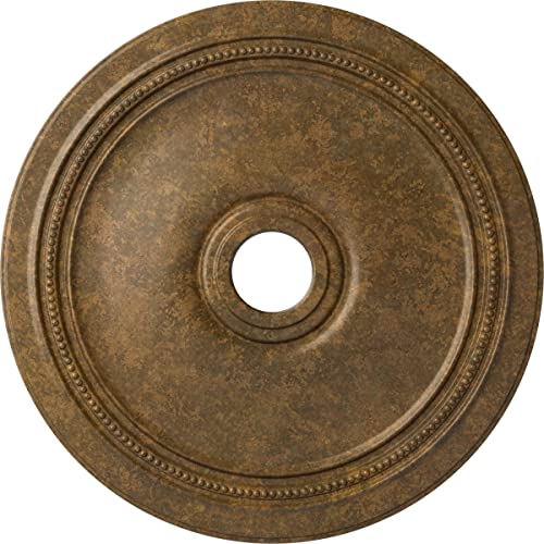 Ekena Millwork CM24DIRZS Diane Ceiling Medallion, 24"OD x 3 5/8"ID x 1 1/4"P (Fits Canopies up to 6 1/4"), Hand-Painted Rubbed Bronze