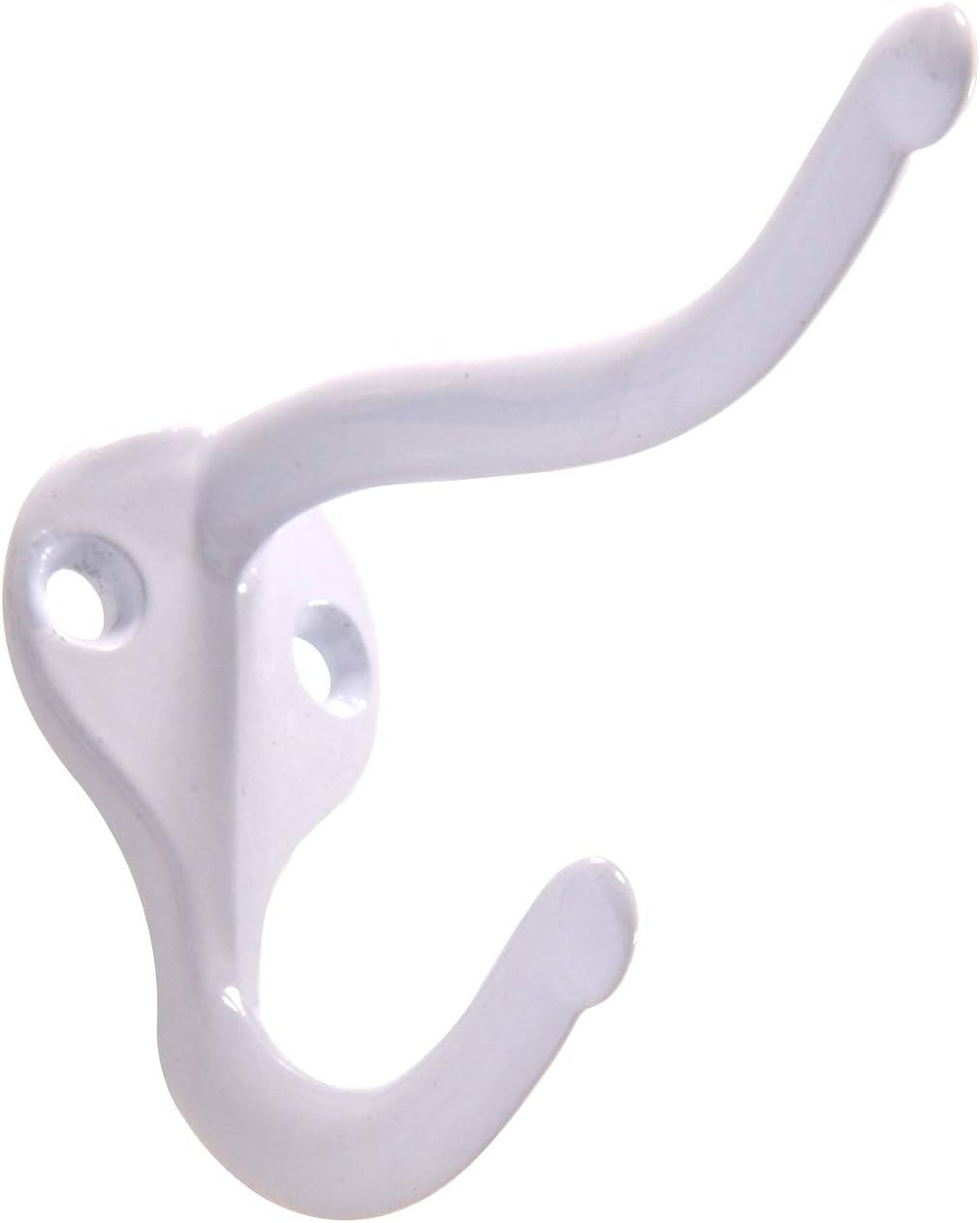 Hillman Hardware Essentials 852274 Coat and Hat Hooks White- 2 Pack