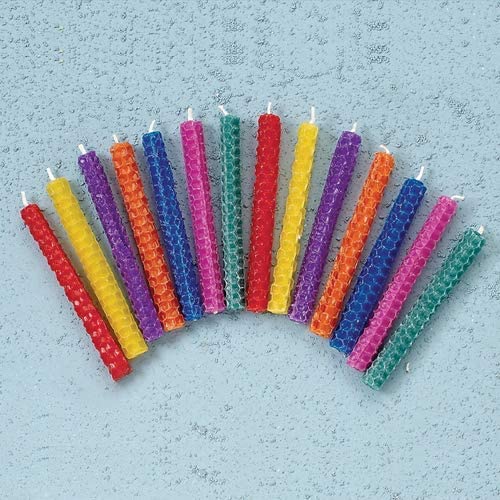 Rite Lite C-22-F Honeycomb Beeswax Multicolor Hanukkah Candles thumb #3