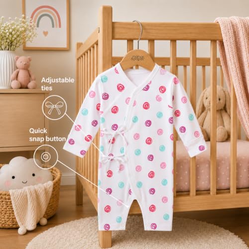 Image of The Mom Store Baby Romper Jabla Style Combo For Boys And Girls | Cotton | Soft Infant Bodysuit | Trendy Stylish Sleepwear For Newborn Baby | Printed | Unisex Comfortable Everyday Baby Wear