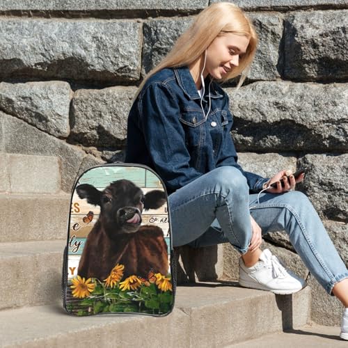 Sunflower Cow Life Is Short Break The Rules Clear Backpack - Lightweight Transparent Backpack For Security, Sports & Travel4