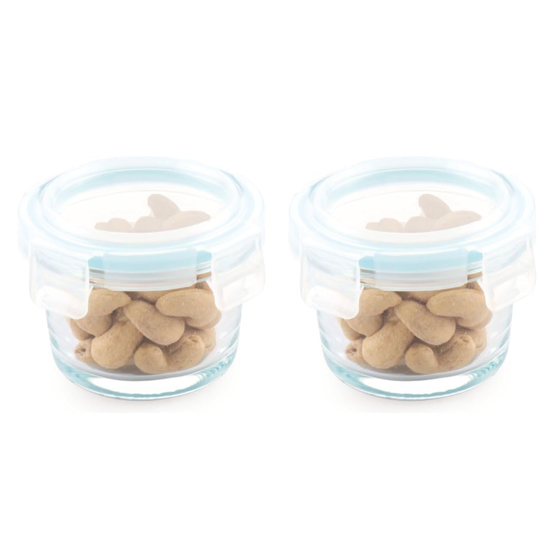 ATTRO Glassox borosilicate Mini Square Glass food container with lock lid Small Food Container Air-Tight Leak-proof Bpa-Free Food Grade- 160ml Set of 2 — Amazon image 8