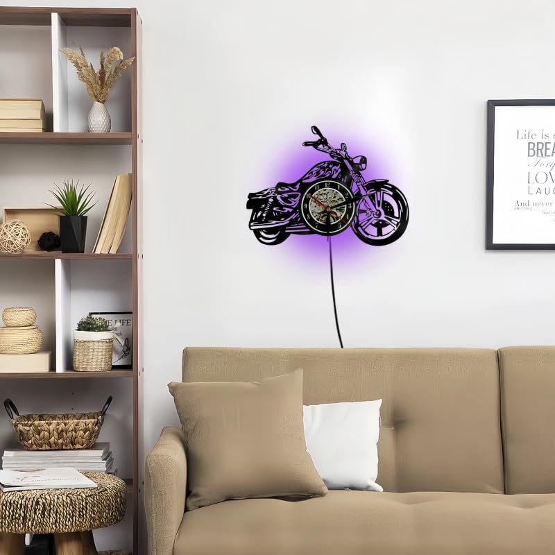 Reloj de pared analógico vinilo 12 pulgadas negro miniatura 4