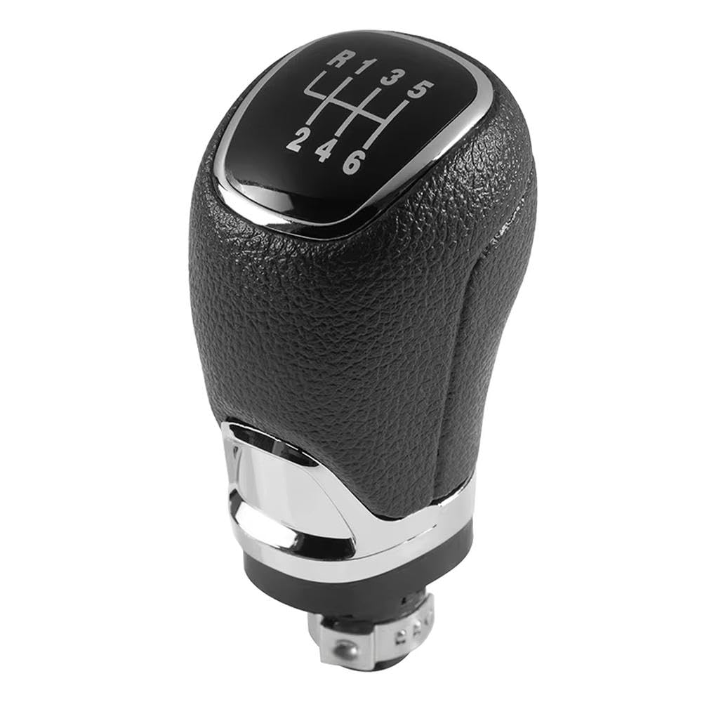 Poanbcgy 6Speed Gearknob Only Chrome Leather Car Gear Shift Knob For Skoda Octavia A5 A6 2004-2012 Auto Parts(6Speed Gearknob Only)