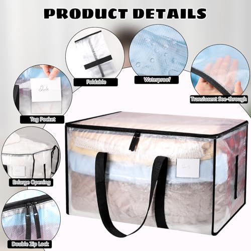 Dntorx D9169K-11-N 6 Pack Large Clothes Storage Bags thumb #2