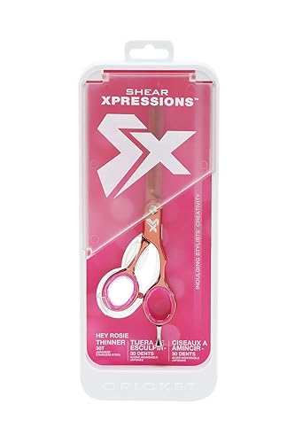 Miniatura 2 de Cricket Shear Xpressions Hey Rosie 30T Tijeras Profesionales para Cortar Cabello - Tijeras de Barbero, Acero Inoxidable Japonés, Ideales para