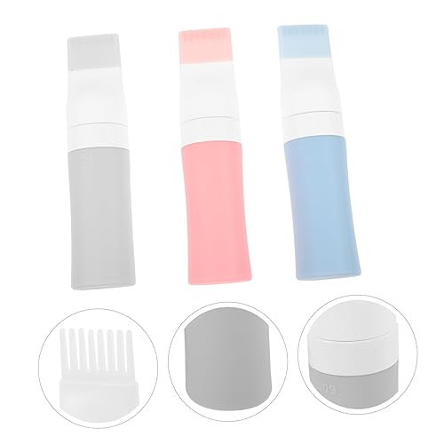 3Pcs Hair Oil Applicator Bottles with Comb Portable Root Dyeing Bottle for Hair Care Applicator and Lightweight and Reusable