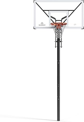 Miniatura 16 de Silverback NXT - Aros de baloncesto enterrados de 54 pulgadas y NXT de 60 pulgadas con tablero de baloncesto de altura ajustable y diseño QuickPlay