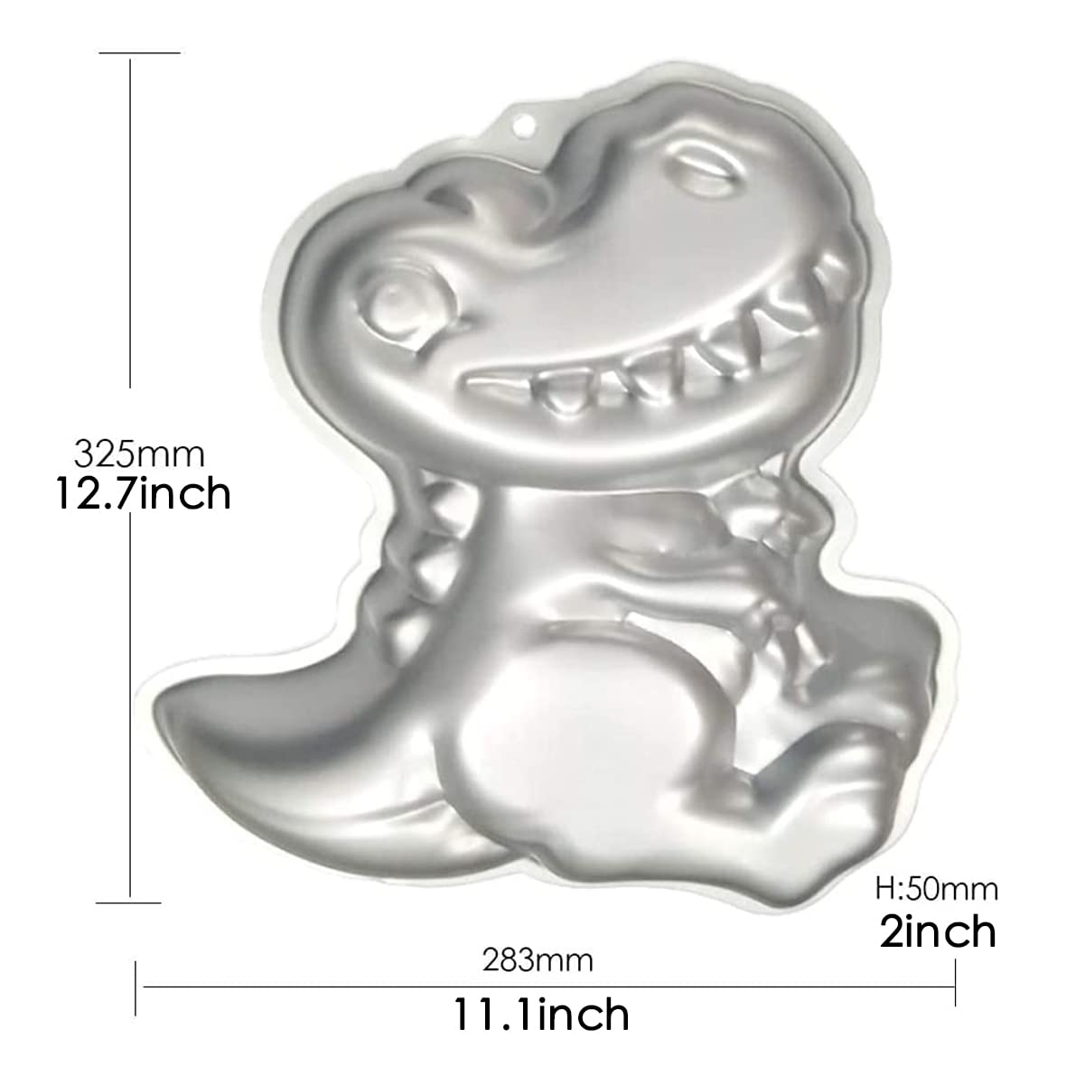 Molde para tartas con forma de dinosaurio, molde para tartas de cumpleaños 3D, moldes de aleación de aluminio antiadherentes para hornear