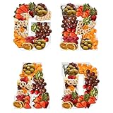 ANNJINT 2025 Plastic Fillable Letter Charcuterie Shape Washable Tray 10in Food Candy Sweet Decorative Box Treat Graduation New Year (GRAD)