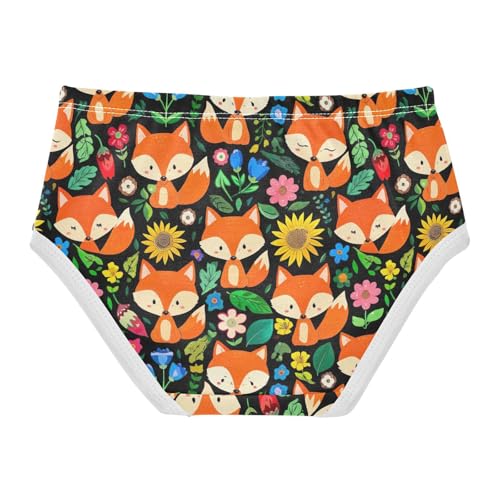 Joisal Cotton Toddler Girls Underwear Cute Colorful Cartoon Foxes Cute Panties Girl Personalized Briefs Kids Undies 2t2