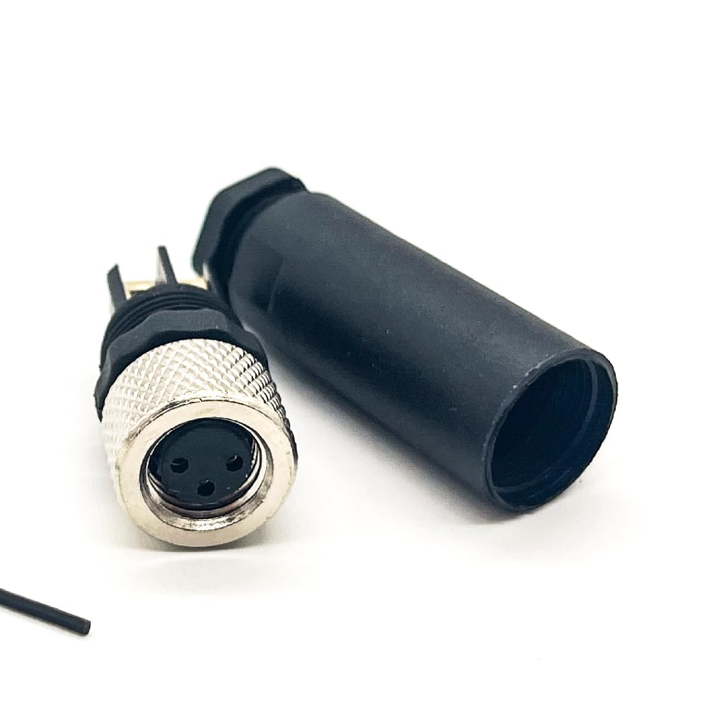 Amazon.com: Elecbee M8 Plug Waterproof IP67 3 Pin Female Straight  