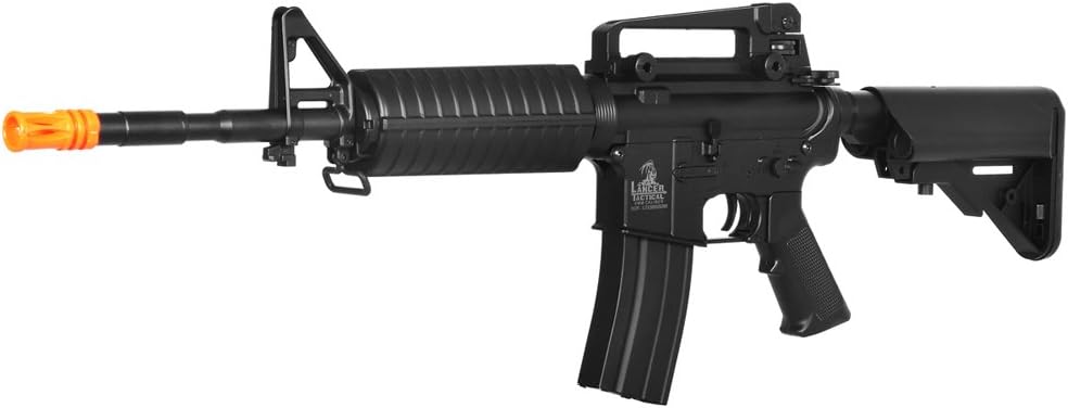 Lancer Tactical LT-03B CRANE STOCK M4 AEG METAL GEAR (Color BLACK)