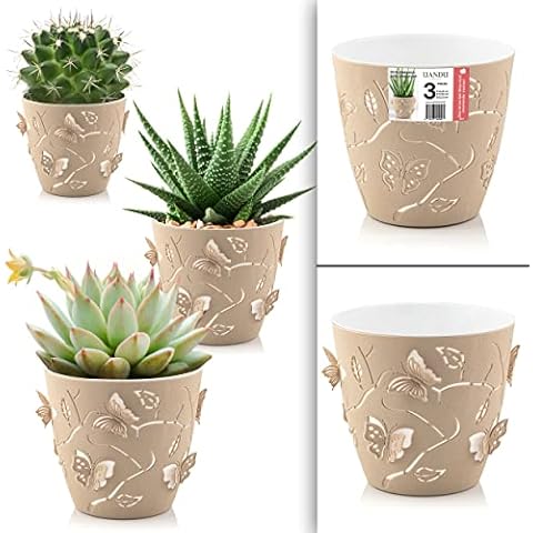 uandu 3er Blumentopf Set. 3 Größen. Blumenständer Cover
