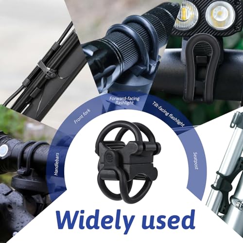 Eldraqth 2 Pack Universal Bike Flashlight Mount Bikes Flashlight Holder Mountain Bike Accessories Bicycle Light Mount