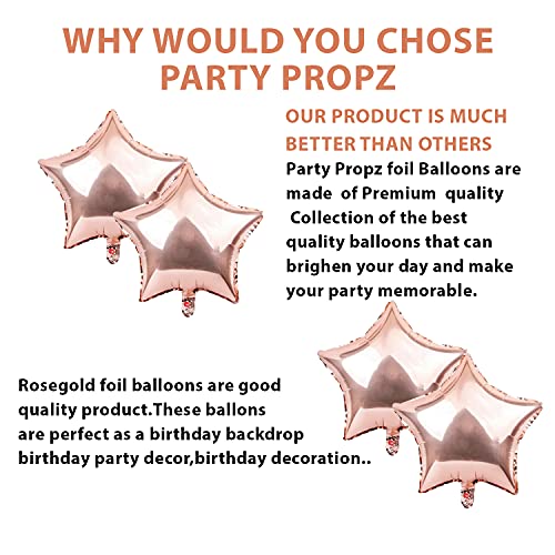 Image of Party Propz 2nd Birthday Decorations Kit - Pack Of 64pcs, I Am Two- Rose Gold Baby Birthday Decoration Kit for Girls, Rose Gold Balloons for Decoration (Cardstock)