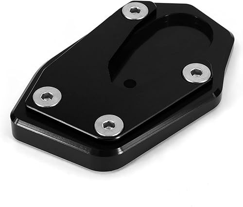 jfqm Fit for Suzuki V-Strom 1000 XT VSTROM 1000 DL1000 2014-2021 Kickstand Side Shoe Foot Rests Stand Extension Enlarger Aluminum (Color  Black)