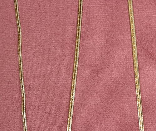 Image of Amazon Brand - Umi Gold Leather Striped Pack of 2 Throw Pillow Covers Velvet Decorative Cushion Covers Cases for Sofa Bedroom Livingroom Car 24 x 24 in Blush Color