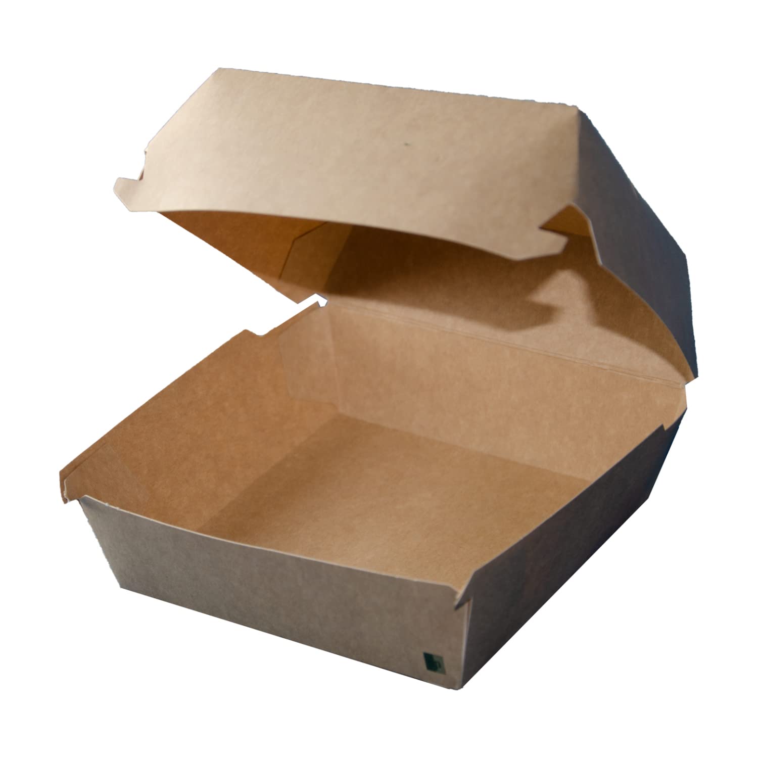 200 Stück Burgerbox Take Away I stabile Hamburger Box I Kraftkarton I Burger Verpackung I biologisch abbaubar | 10 x 10 x 8cm